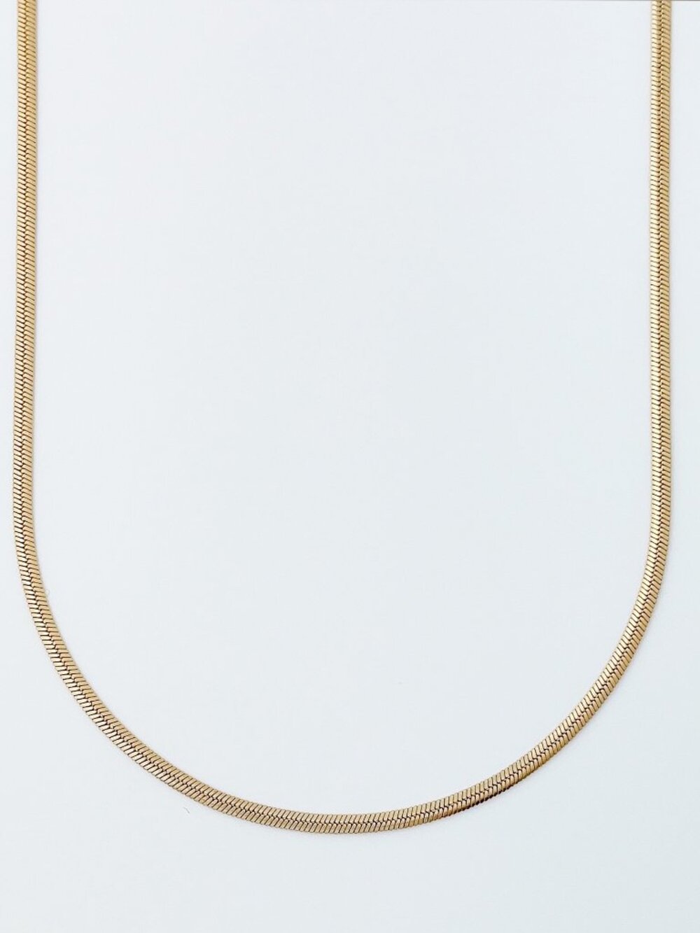 Aouri Herringbone Necklace 4mm | 18K Gold Plated | New